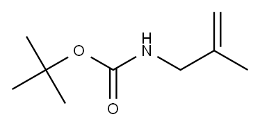 (2-甲基烯丙基)氨基甲酸叔丁酯 结构式