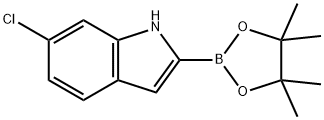 6-CHLOROINDOLE-2-BORONIC ACID, PINACOL ESTER 结构式