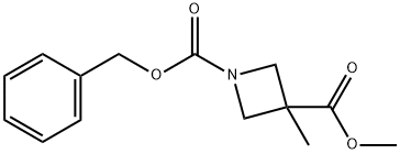 1-CBZ-3-甲基氮杂环丁烷-3-甲酸甲酯 结构式