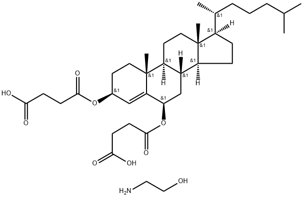 胆甾-4-烯-3,6-二醇二（氢丁二酸酯）2-氨基乙醇复合物 结构式