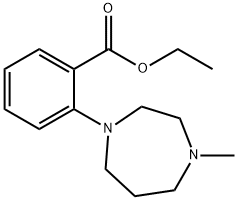 2-(4-甲基-1,4-二氮杂环庚-1-基)苯甲酸乙酯 结构式