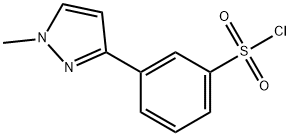 3-(1-甲基-1H-吡唑-3-基)苯磺酰氯 结构式