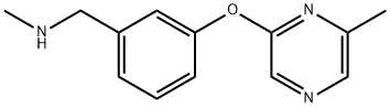 N-甲基-3-(6-甲基吡嗪-2-氧基)苯甲胺 结构式