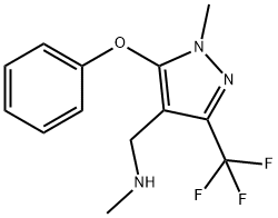 N-甲基-1-(1-甲基-5-苯氧基-3-(三氟甲基)-1H-吡唑-4-基)甲胺 结构式