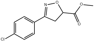 3-(4-氯苯基)-4,5-二氢异噁唑-5-羧酸甲酯 结构式