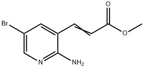 3-(2-AMINO-5-BROMO-PYRIDIN-3-YL)-ACRYLIC ACID METHYL ESTER 结构式