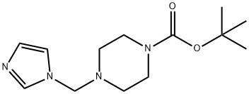 4-IMIDAZOL-1-YLMETHYL-PIPERAZINE-1-CARBOXYLIC ACID TERT-BUTYL ESTER 结构式