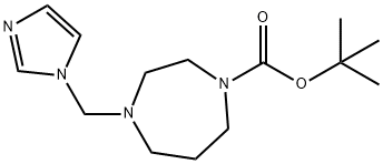 4-IMIDAZOL-1-YLMETHYL-[1,4]DIAZEPANE-1-CARBOXYLIC ACID TERT-BUTYL ESTER 结构式