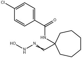 4-CHLORO-N-[1-(N-HYDROXYCARBAMIMIDOYL)-CYCLOHEPTYL]-BENZAMIDE 结构式