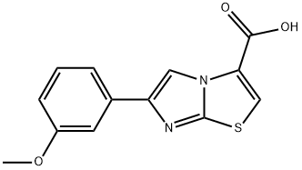 6-(3-METHOXY-PHENYL)-IMIDAZO[2,1-B]THIAZOLE-3-CARBOXYLIC ACID 结构式