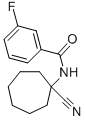 N-(1-CYANO-CYCLOHEPTYL)-3-FLUORO-BENZAMIDE 结构式