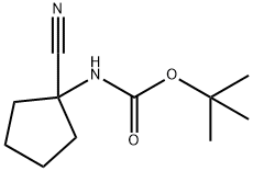 (1-氰基环戊基)-氨基甲酸叔丁酯 结构式