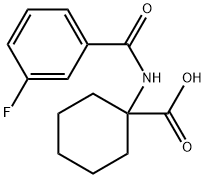 1-(3-FLUORO-BENZOYLAMINO)-CYCLOHEXANECARBOXYLIC ACID 结构式