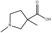 3-DIMETHYLPYRROLIDINE-3-CARBOXYLIC ACID 结构式