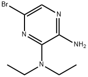 2-氨基-5-溴-3-(二乙胺基)吡嗪 结构式