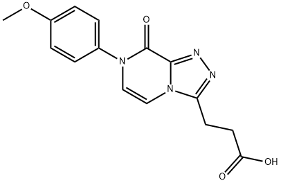 3-(7-(4-甲氧基苯基)-8-氧代-7,8-二氢-[1,2,4]三唑并[4,3-A]吡嗪-3-基)丙酸 结构式