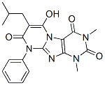 Pyrimido[2,1-f]purine-2,4,8(1H,3H,9H)-trione,  6-hydroxy-1,3-dimethyl-7-(2-methylpropyl)-9-phenyl- 结构式