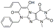 Pyrimido[2,1-f]purine-2,4,8(1H,3H,9H)-trione,  7-(2-butenyl)-6-hydroxy-1,3-dimethyl-9-(phenylmethyl)-  (9CI) 结构式