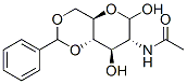 2-ACETAMIDO-4,6-O-BENZYLIDENE-2-DEOXY-D-GLUCOPYRANOSE 结构式
