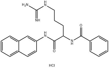 NA-苯甲酰-DL-精氨酰-β-萘胺 结构式