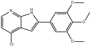 4-Chloro-2-(3,4,5-trimethoxyphenyl)-1H-pyrrolo[2,3-b]pyridine 结构式