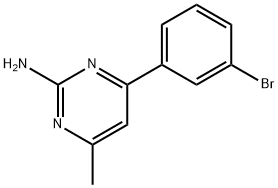 4-METHYL-6-(3-BROMOPHENYL)PYRIMIDIN-2-AMINE 结构式