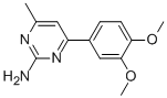 4-METHYL-6-(3,4-DIMETHOXYPHENYL)PYRIMIDIN-2-AMINE 结构式