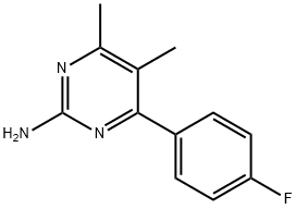 4-(4-FLUOROPHENYL)-5,6-DIMETHYLPYRIMIDIN-2-AMINE 结构式