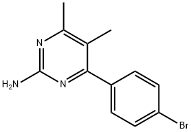 4-(4-BROMOPHENYL)-5,6-DIMETHYLPYRIMIDIN-2-AMINE 结构式