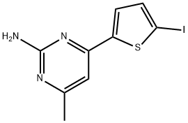 4-(5-IODOTHIEN-2-YL)-6-METHYLPYRIMIDIN-2-AMINE 结构式