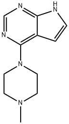 4-(4-METHYL-1-PIPERAZINYL)-1H-PYRROLO[2,3-D]PYRIMIDINE 结构式