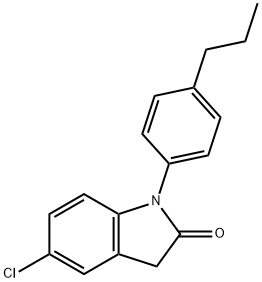 5-CHLORO-1-(4-PROPYL-PHENYL)-1,3-DIHYDRO-INDOL-2-ONE 结构式