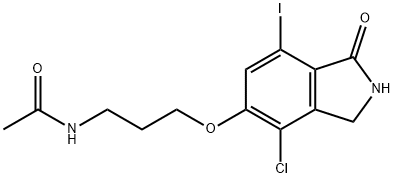 AcetaMide, N-[3-[(4-chloro-2,3-dihydro-7-iodo-1-oxo-1H-isoindol-5-yl)oxy]propyl]- 结构式