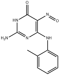 2-amino-6-[(2-methylphenyl)amino]-5-nitroso-1H-pyrimidin-4-one 结构式