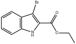 3-溴吲哚-2-羧酸乙酯 结构式