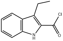 Indole-2-carbonyl chloride, 3-ethyl- (7CI) 结构式