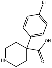 4-(4-溴苯基)哌啶-4-羧酸 结构式