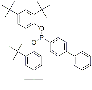 bis(2,4-di-tert-butylphenyl) [1,1-biphenyl]-4-ylphosphonite 结构式