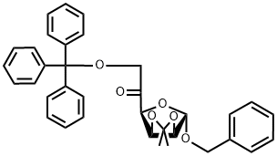 Benzyl 2,3-O-isopropylidene-6-O-trityl-5-keto-a-D-mannofuranose