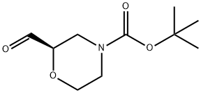 (R)-N-BOC-2-吗啉甲醛 结构式