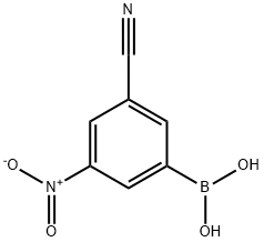 3-氰基-5-硝基苯基硼酸 结构式