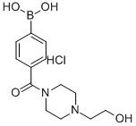 4-(4-(2-羟基乙基)哌嗪-1-羰基)苯基硼酸 结构式