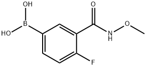 N-甲氧基-5-硼-2-氟苯甲酰胺 结构式