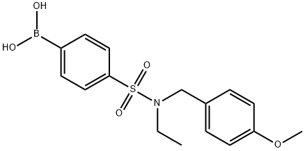 4-(N-乙基-N-(4-甲氧基苄基)磺酰胺)苯基硼酸 结构式