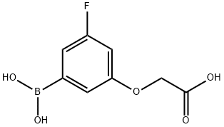 3-(羧基甲氧基)-5-氟苯基硼酸 结构式