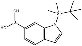 1-TBDMS-吲哚-6-硼酸 结构式