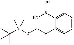 2-(2-(叔丁基二甲基硅氧基)乙基)苯基硼酸 结构式