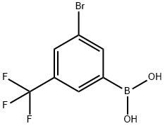 3-溴-5-(三氟甲基)苯基硼酸 结构式