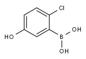 2-氯-5-羟基苯基硼酸 结构式