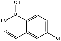 4-氯-2-醛基苯硼酸 结构式